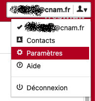 Accès aux paramètres